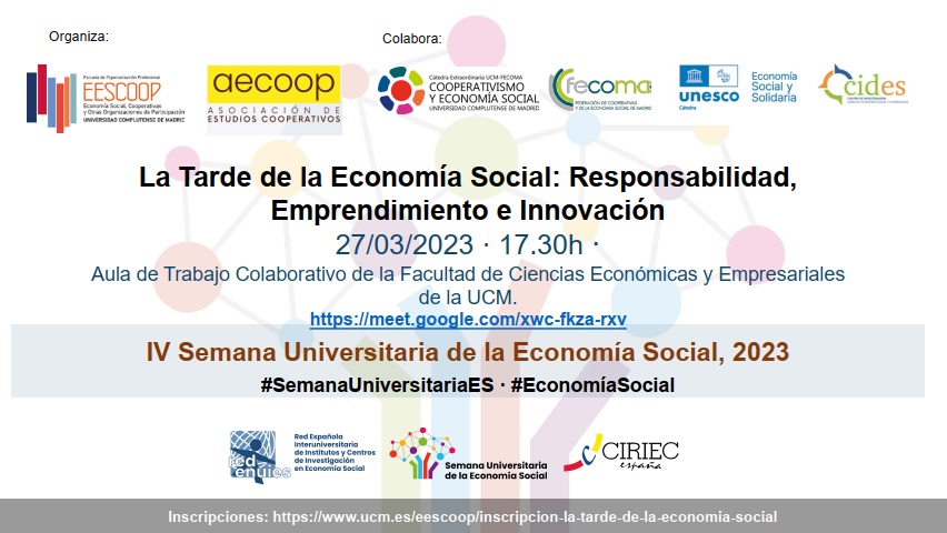 La Tarde de la Economía Social: Responsabilidad,  Emprendimiento e Innovación
